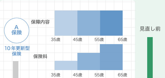 【見直し前】保険A：10年更新型保険